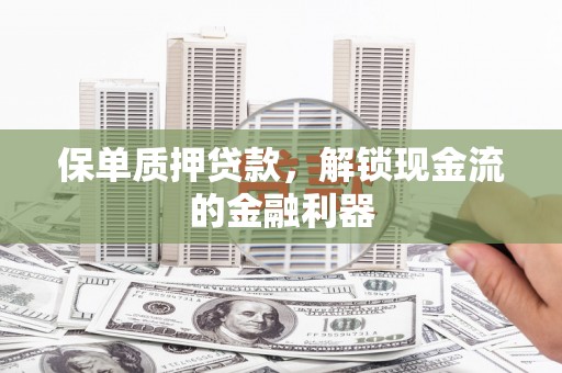 安溪保单质押贷款，解锁现金流的金融利器