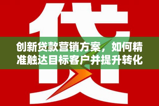 定州创新贷款营销方案，如何精准触达目标客户并提升转化率