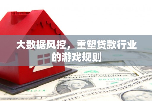 小金大数据风控，重塑贷款行业的游戏规则