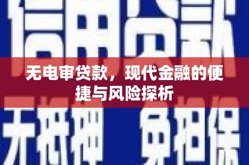 沙洋无电审贷款，现代金融的便捷与风险探析