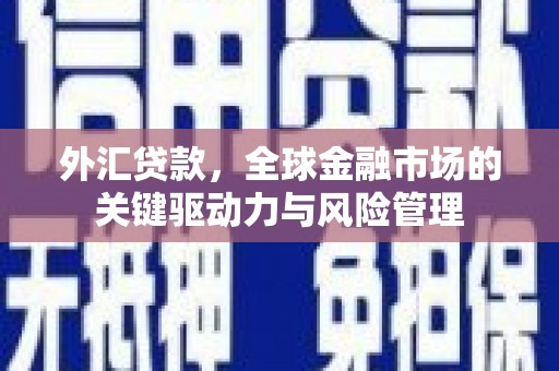 剑阁外汇贷款，全球金融市场的关键驱动力与风险管理