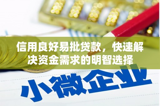 西华信用良好易批贷款，快速解决资金需求的明智选择