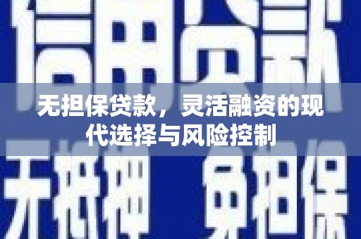 自贡无担保贷款，灵活融资的现代选择与风险控制