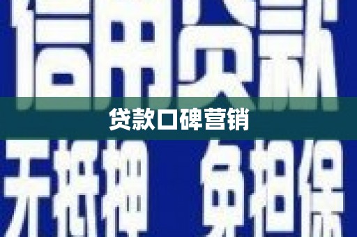 大化贷款口碑营销
