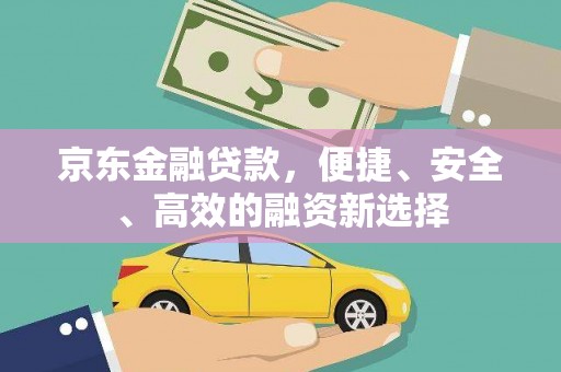 丰顺京东金融贷款，便捷、安全、高效的融资新选择